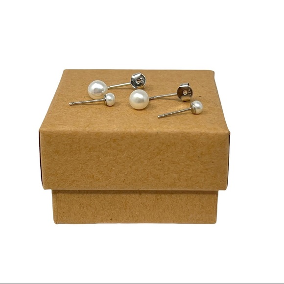 Adornia Freshwater Pearl Earring Jacket 925 Sterling Silver - Picture 6 of 8